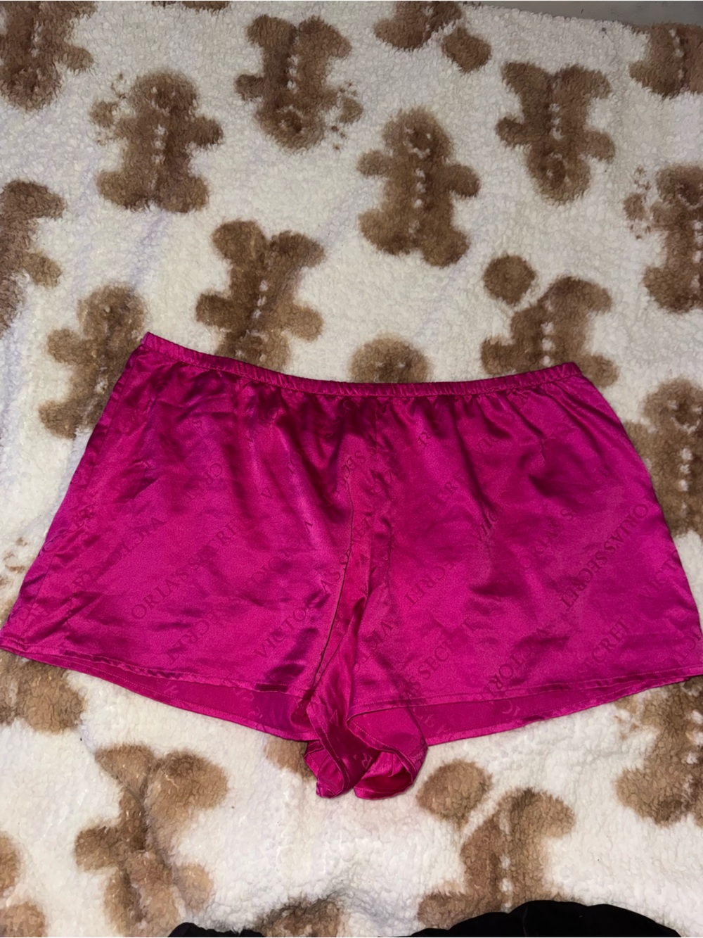 Victoria's Secret Satin Boxer Shorts - Fuchsia Pink